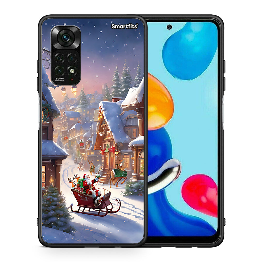 Θήκη Xiaomi Redmi Note 12 Pro 4G Christmas Snow από τη Smartfits με σχέδιο στο πίσω μέρος και μαύρο περίβλημα | Xiaomi Redmi Note 12 Pro 4G Christmas Snow case with colorful back and black bezels
