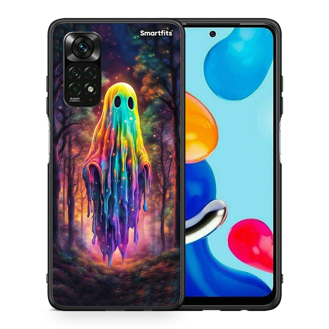 Θήκη Xiaomi Redmi Note 12 Pro 4G Halloween Ghost από τη Smartfits με σχέδιο στο πίσω μέρος και μαύρο περίβλημα | Xiaomi Redmi Note 12 Pro 4G Halloween Ghost case with colorful back and black bezels