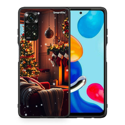 Θήκη Xiaomi Redmi Note 12 Pro 4G Home For Christmas από τη Smartfits με σχέδιο στο πίσω μέρος και μαύρο περίβλημα | Xiaomi Redmi Note 12 Pro 4G Home For Christmas case with colorful back and black bezels