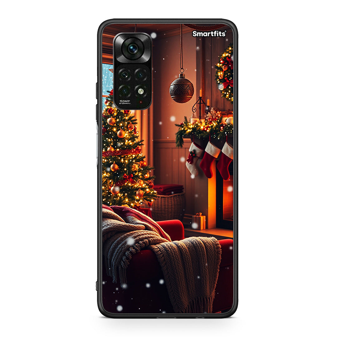 Xiaomi Redmi Note 11 Pro 5G Home For Christmas θήκη από τη Smartfits με σχέδιο στο πίσω μέρος και μαύρο περίβλημα | Smartphone case with colorful back and black bezels by Smartfits