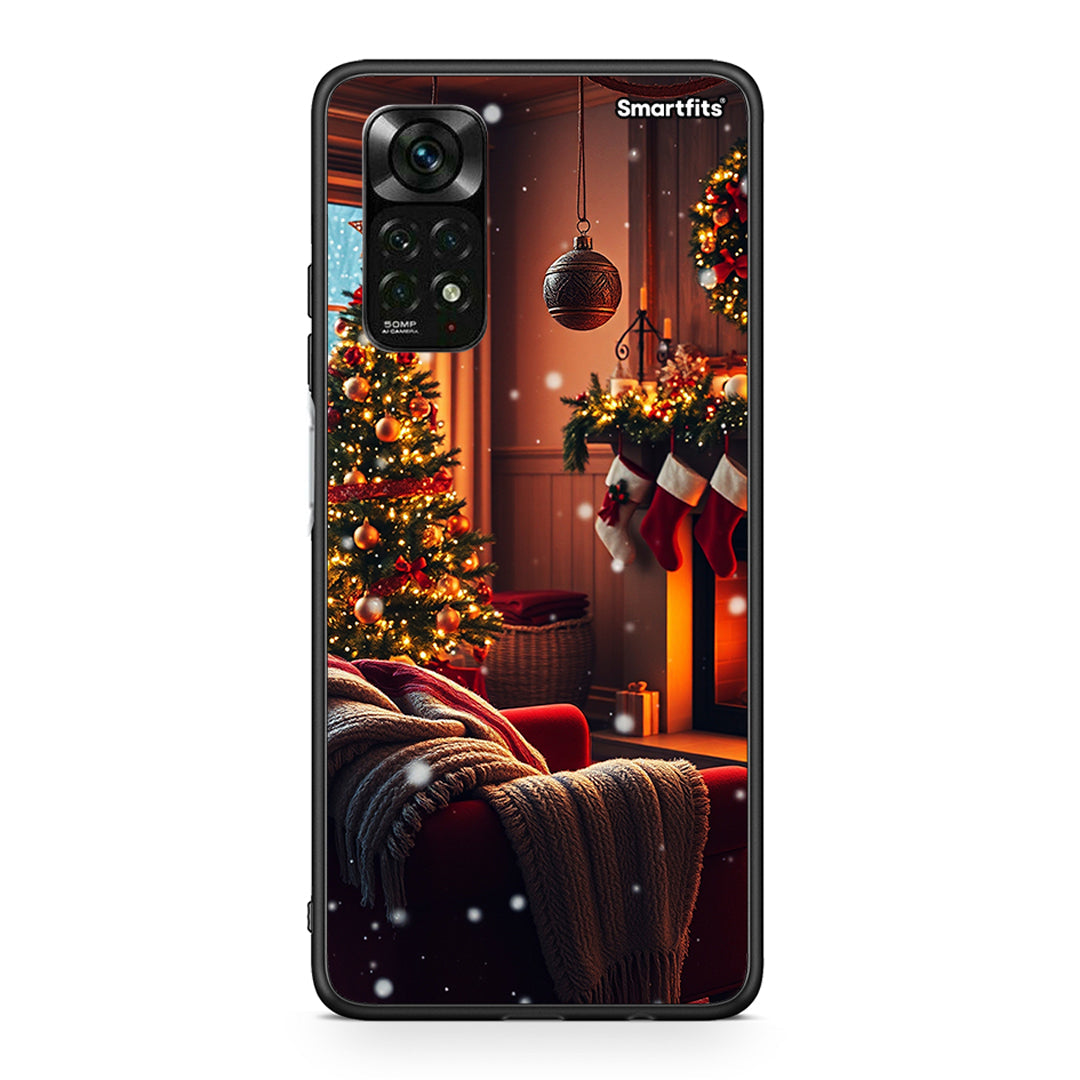 Xiaomi Redmi Note 12 Pro 4G Home For Christmas θήκη από τη Smartfits με σχέδιο στο πίσω μέρος και μαύρο περίβλημα | Smartphone case with colorful back and black bezels by Smartfits
