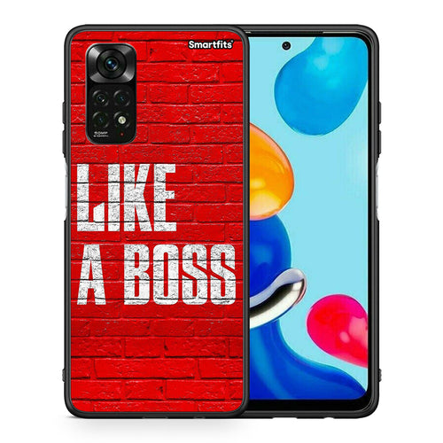 Θήκη Xiaomi Redmi Note 12 Pro 4G Like A Boss από τη Smartfits με σχέδιο στο πίσω μέρος και μαύρο περίβλημα | Xiaomi Redmi Note 12 Pro 4G Like A Boss case with colorful back and black bezels