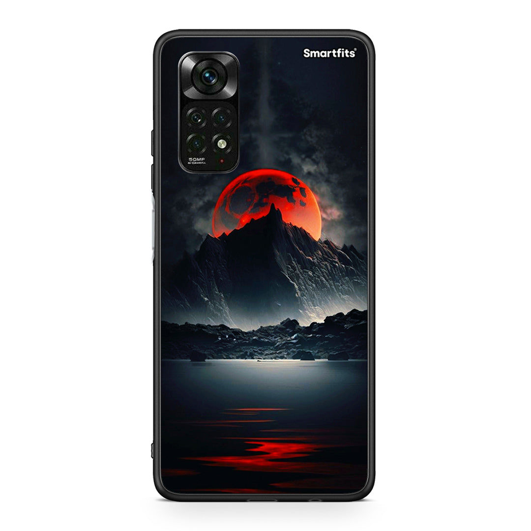 Xiaomi Redmi Note 11 Pro 5G Red Full Moon θήκη από τη Smartfits με σχέδιο στο πίσω μέρος και μαύρο περίβλημα | Smartphone case with colorful back and black bezels by Smartfits