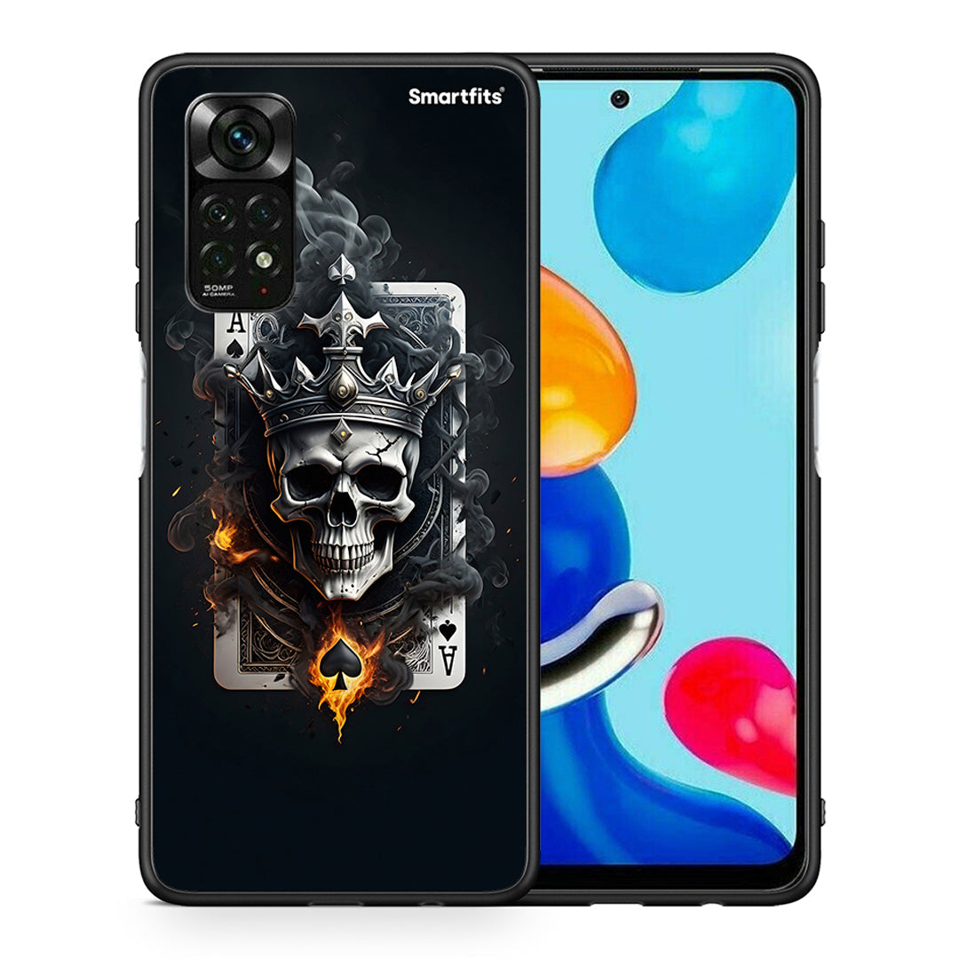 Θήκη Xiaomi Redmi Note 12 Pro 4G Skull King Ace από τη Smartfits με σχέδιο στο πίσω μέρος και μαύρο περίβλημα | Xiaomi Redmi Note 12 Pro 4G Skull King Ace case with colorful back and black bezels