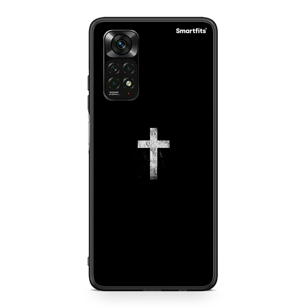 Xiaomi Redmi Note 12 Pro 4G White Cross θήκη από τη Smartfits με σχέδιο στο πίσω μέρος και μαύρο περίβλημα | Smartphone case with colorful back and black bezels by Smartfits