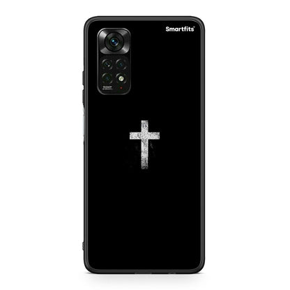 Xiaomi Redmi Note 12 Pro 4G White Cross θήκη από τη Smartfits με σχέδιο στο πίσω μέρος και μαύρο περίβλημα | Smartphone case with colorful back and black bezels by Smartfits