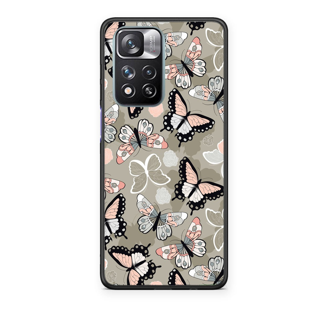 Θήκη Xiaomi Redmi Note 11 Pro+ 5G Boho Butterflies από τη Smartfits με σχέδιο στο πίσω μέρος και μαύρο περίβλημα | Xiaomi Redmi Note 11 Pro+ 5G Boho Butterflies case with colorful back and black bezels