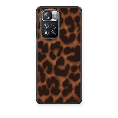 Θήκη Xiaomi Redmi Note 11 Pro+ 5G Leopard Print Dark Brown από τη Smartfits με σχέδιο στο πίσω μέρος και μαύρο περίβλημα | Xiaomi Redmi Note 11 Pro+ 5G Leopard Print Dark Brown case with colorful back and black bezels