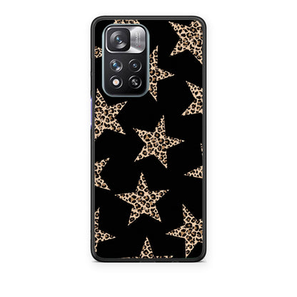Θήκη Xiaomi Redmi Note 11 Pro+ 5G Leopard Stars on Black από τη Smartfits με σχέδιο στο πίσω μέρος και μαύρο περίβλημα | Xiaomi Redmi Note 11 Pro+ 5G Leopard Stars on Black case with colorful back and black bezels