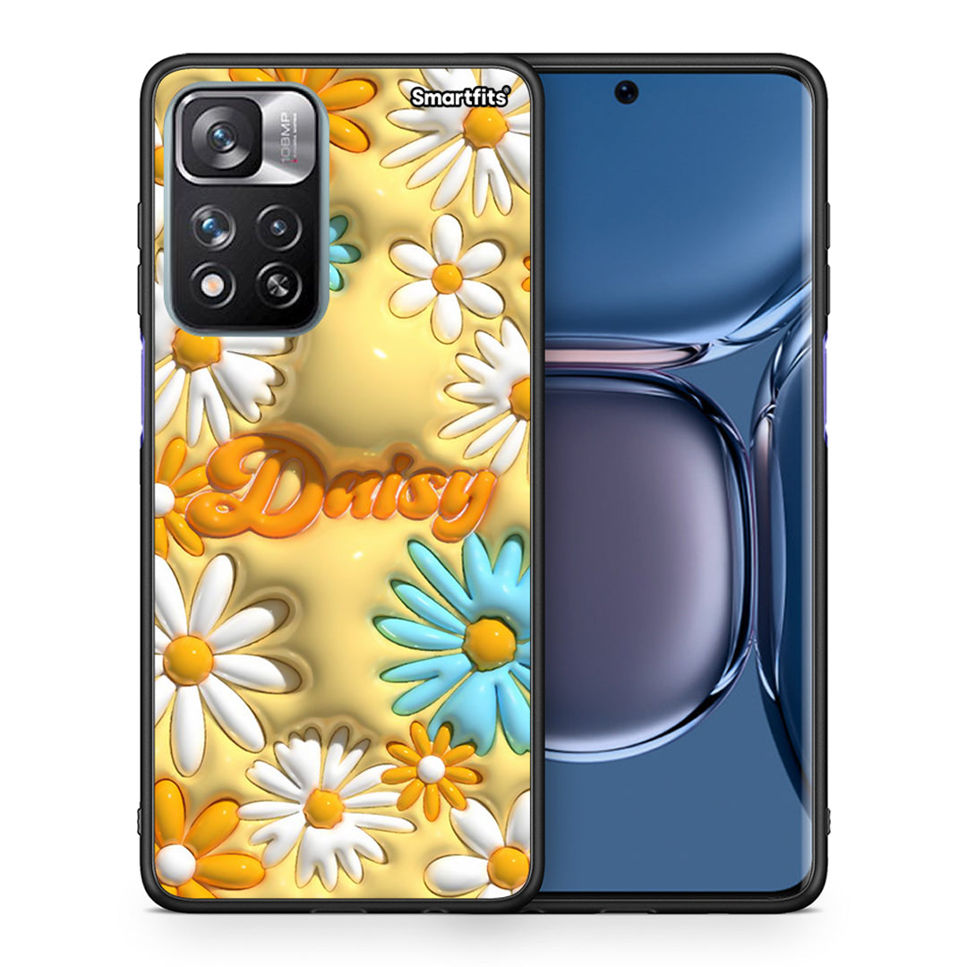 Θήκη Xiaomi Redmi Note 11 Pro/11 Pro+ Bubble Daisies από τη Smartfits με σχέδιο στο πίσω μέρος και μαύρο περίβλημα | Xiaomi Redmi Note 11 Pro/11 Pro+ Bubble Daisies case with colorful back and black bezels