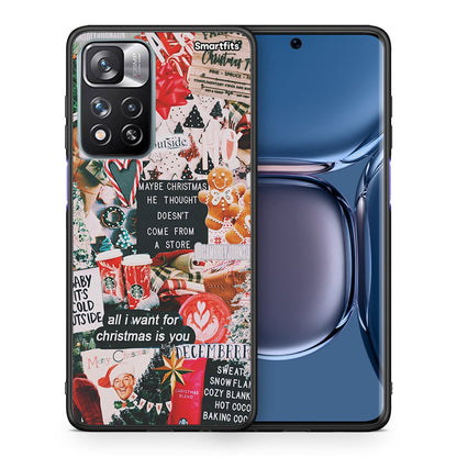 Θήκη Xiaomi Redmi Note 11 Pro/11 Pro+ Christmas Happiness από τη Smartfits με σχέδιο στο πίσω μέρος και μαύρο περίβλημα | Xiaomi Redmi Note 11 Pro/11 Pro+ Christmas Happiness case with colorful back and black bezels