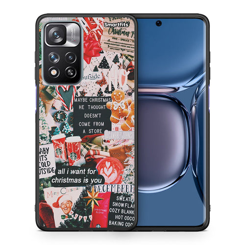 Θήκη Xiaomi Redmi Note 11 Pro/11 Pro+ Christmas Happiness από τη Smartfits με σχέδιο στο πίσω μέρος και μαύρο περίβλημα | Xiaomi Redmi Note 11 Pro/11 Pro+ Christmas Happiness case with colorful back and black bezels