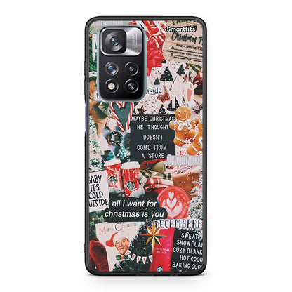 Xiaomi Redmi Note 11 Pro/11 Pro+ Christmas Happiness θήκη από τη Smartfits με σχέδιο στο πίσω μέρος και μαύρο περίβλημα | Smartphone case with colorful back and black bezels by Smartfits