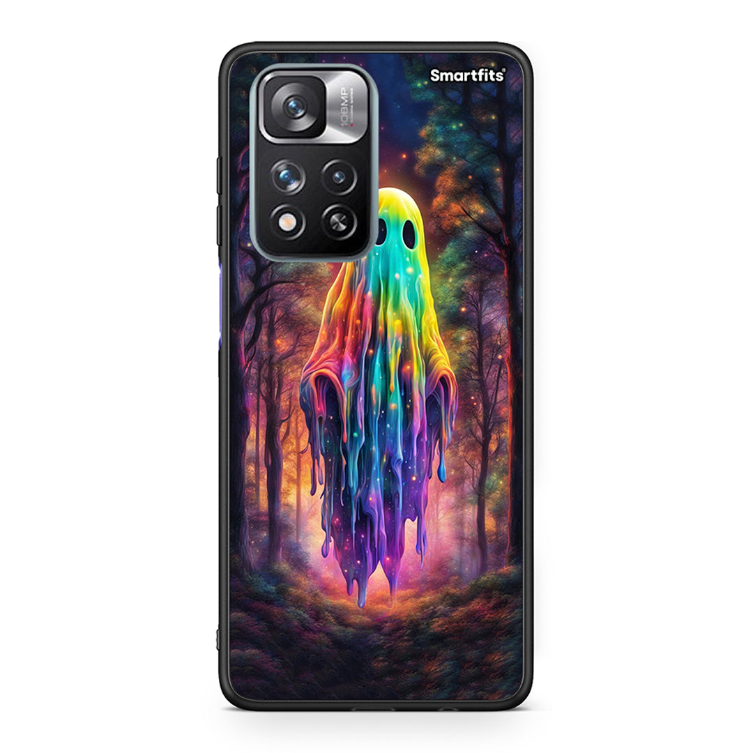 Xiaomi Redmi Note 11 Pro/11 Pro+ Halloween Ghost θήκη από τη Smartfits με σχέδιο στο πίσω μέρος και μαύρο περίβλημα | Smartphone case with colorful back and black bezels by Smartfits
