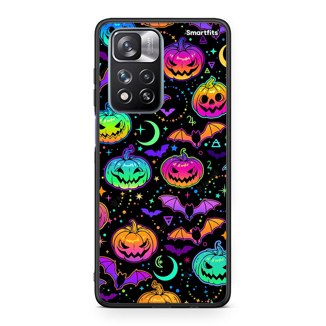 Xiaomi Redmi Note 11 Pro/11 Pro+ Neon Halloween θήκη από τη Smartfits με σχέδιο στο πίσω μέρος και μαύρο περίβλημα | Smartphone case with colorful back and black bezels by Smartfits