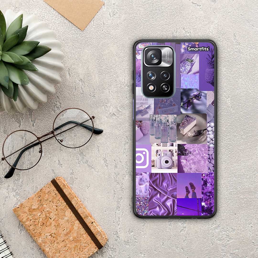 Purple Aesthetic Collage - Xiaomi Redmi Note 11 Pro+ 5G θήκη