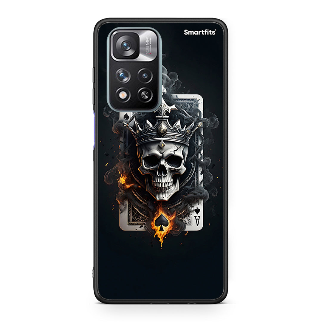 Xiaomi Redmi Note 11 Pro/11 Pro+ Skull King Ace θήκη από τη Smartfits με σχέδιο στο πίσω μέρος και μαύρο περίβλημα | Smartphone case with colorful back and black bezels by Smartfits