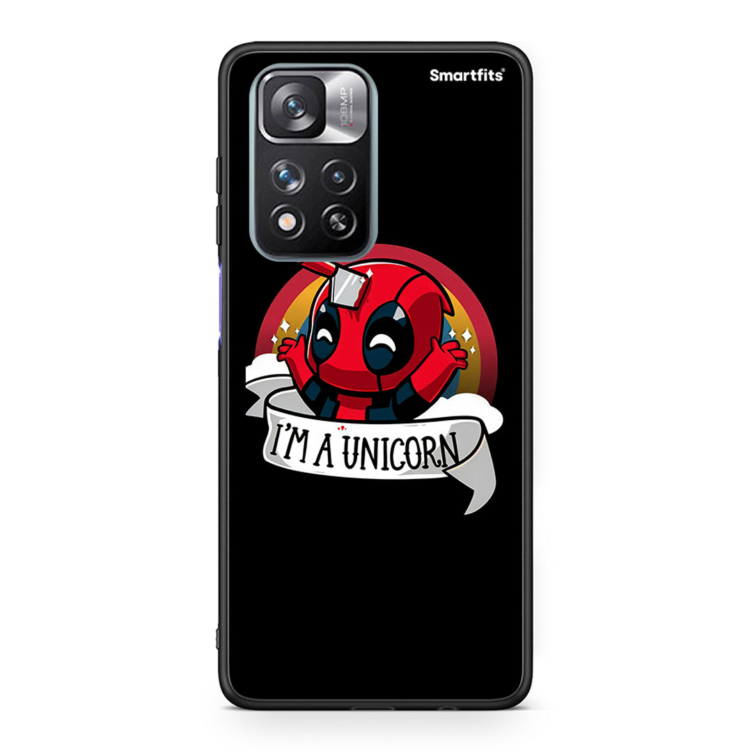 Xiaomi Redmi Note 11 Pro/11 Pro+ Unicorn Deadpool θήκη από τη Smartfits με σχέδιο στο πίσω μέρος και μαύρο περίβλημα | Smartphone case with colorful back and black bezels by Smartfits