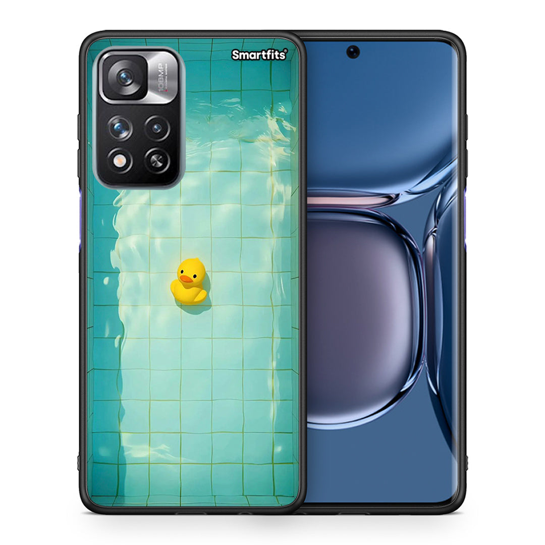 Θήκη Xiaomi Redmi Note 11 Pro/11 Pro+ Yellow Duck από τη Smartfits με σχέδιο στο πίσω μέρος και μαύρο περίβλημα | Xiaomi Redmi Note 11 Pro/11 Pro+ Yellow Duck case with colorful back and black bezels