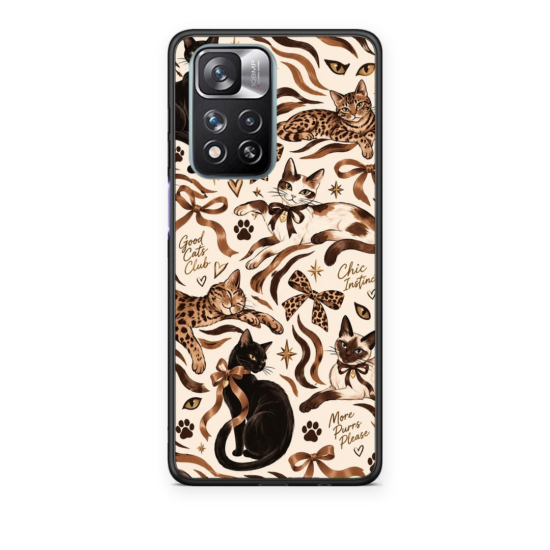 Θήκη Xiaomi Redmi Note 11 Pro+ 5G Wild Cats and Animal Print Collage από τη Smartfits με σχέδιο στο πίσω μέρος και μαύρο περίβλημα | Xiaomi Redmi Note 11 Pro+ 5G Wild Cats and Animal Print Collage case with colorful back and black bezels