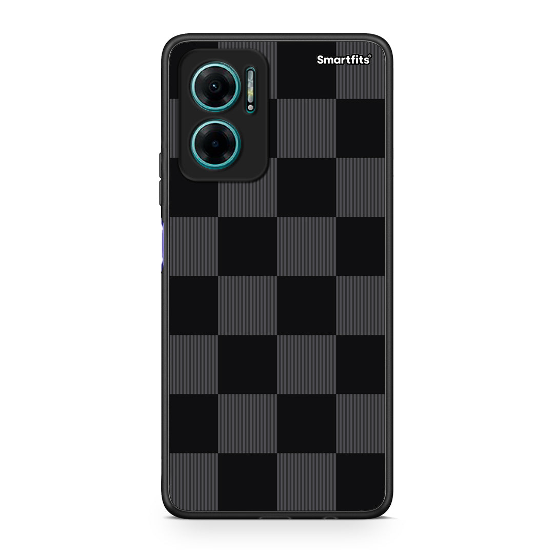Θήκη Xiaomi Redmi Note 11E Black and Charcoal Striped Checks από τη Smartfits με σχέδιο στο πίσω μέρος και μαύρο περίβλημα | Xiaomi Redmi Note 11E Black and Charcoal Striped Checks case with colorful back and black bezels