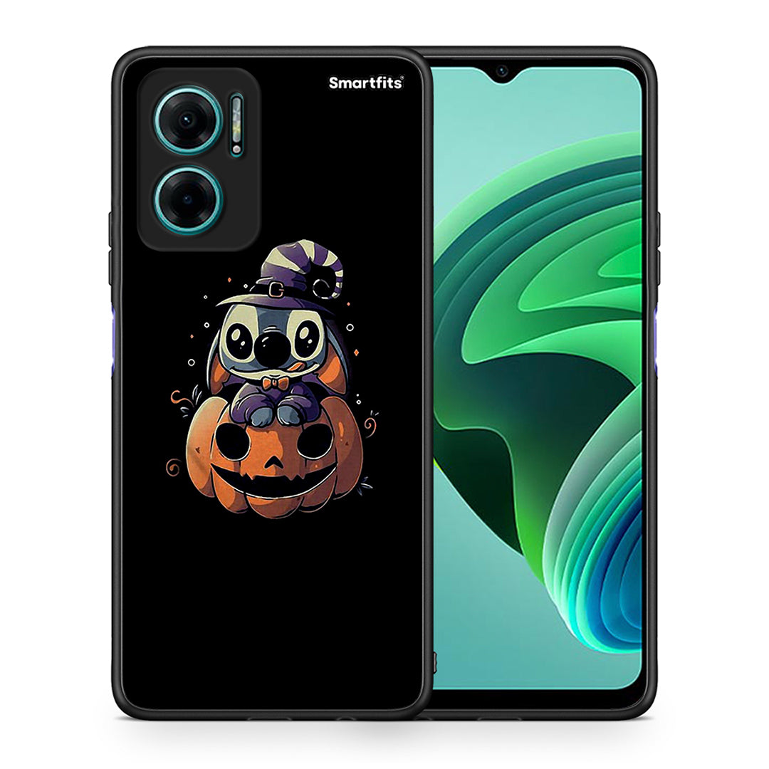 Θήκη Xiaomi Redmi Note 11E Halloween Stitch από τη Smartfits με σχέδιο στο πίσω μέρος και μαύρο περίβλημα | Xiaomi Redmi Note 11E Halloween Stitch case with colorful back and black bezels