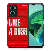 Thumbnail for Θήκη Xiaomi Redmi Note 11E Like A Boss από τη Smartfits με σχέδιο στο πίσω μέρος και μαύρο περίβλημα | Xiaomi Redmi Note 11E Like A Boss case with colorful back and black bezels