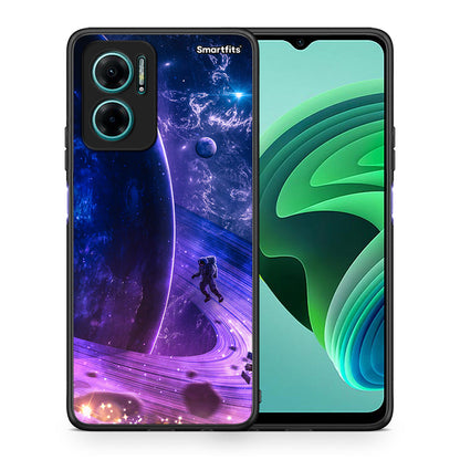 Θήκη Xiaomi Redmi Note 11E Lost Astronaut από τη Smartfits με σχέδιο στο πίσω μέρος και μαύρο περίβλημα | Xiaomi Redmi Note 11E Lost Astronaut case with colorful back and black bezels