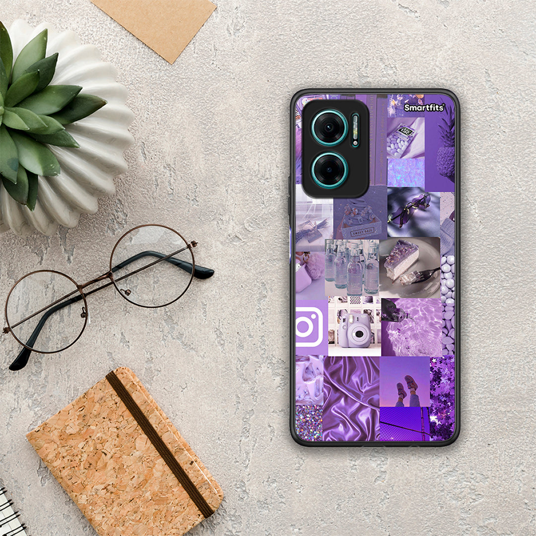 Purple Aesthetic Collage - Xiaomi Redmi Note 11E θήκη