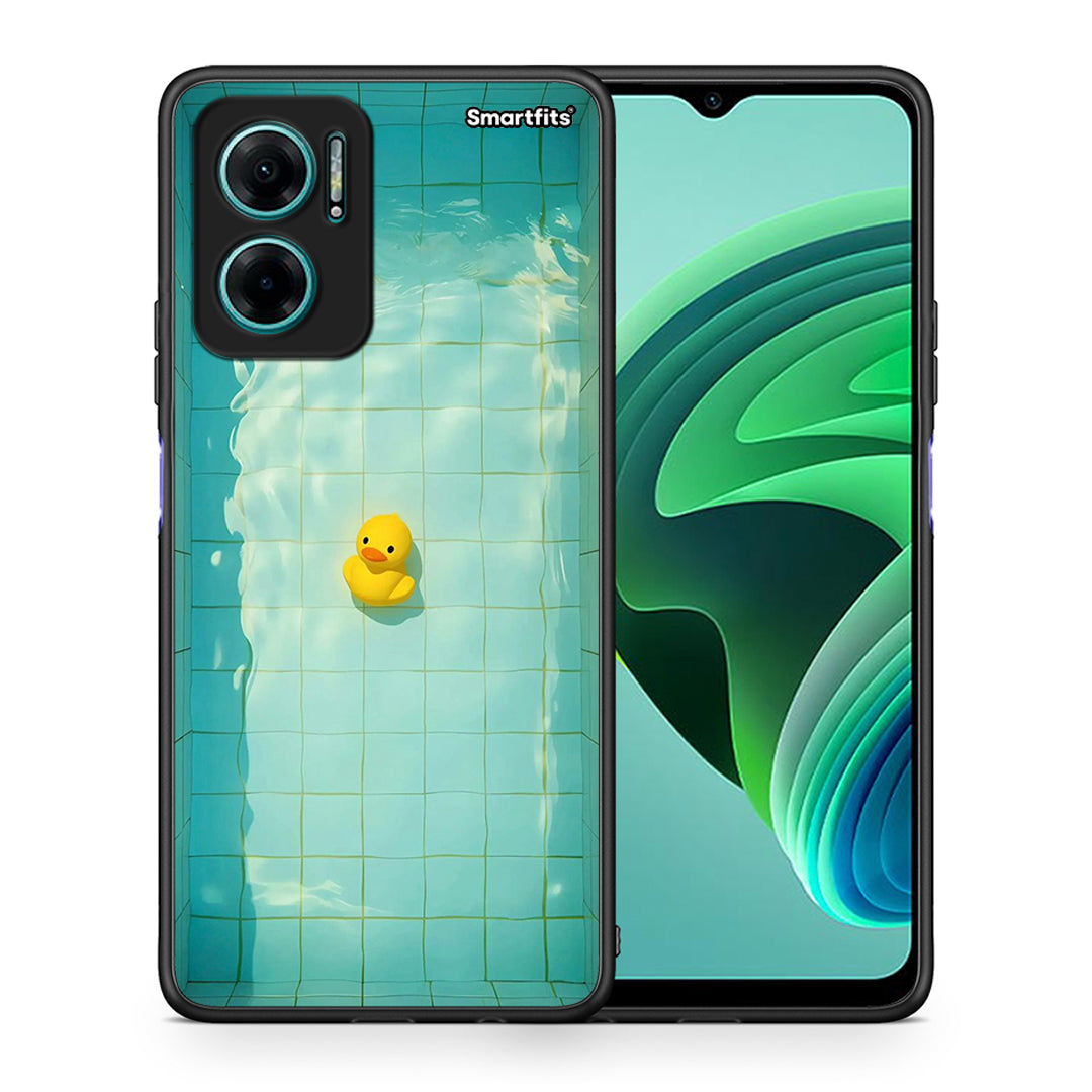 Θήκη Xiaomi Redmi Note 11E Yellow Duck από τη Smartfits με σχέδιο στο πίσω μέρος και μαύρο περίβλημα | Xiaomi Redmi Note 11E Yellow Duck case with colorful back and black bezels