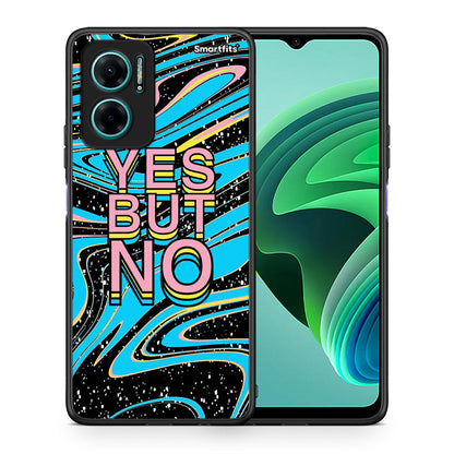 Θήκη Xiaomi Redmi Note 11E Yes But No από τη Smartfits με σχέδιο στο πίσω μέρος και μαύρο περίβλημα | Xiaomi Redmi Note 11E Yes But No case with colorful back and black bezels