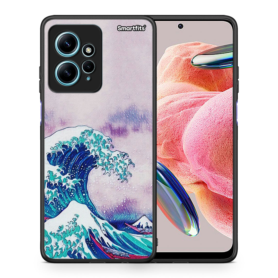 Θήκη Xiaomi Redmi Note 12 4G / Redmi K60 Pro Blue Waves από τη Smartfits με σχέδιο στο πίσω μέρος και μαύρο περίβλημα | Xiaomi Redmi Note 12 4G / Redmi K60 Pro Blue Waves Case with Colorful Back and Black Bezels