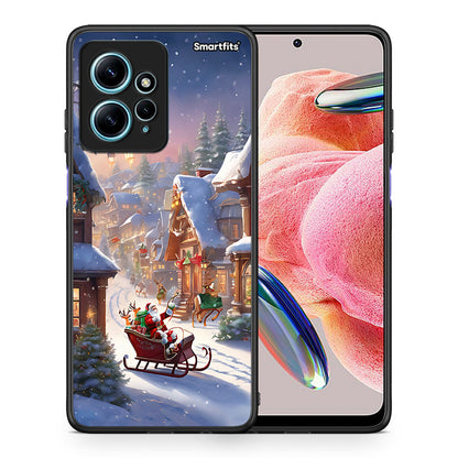 Θήκη Xiaomi Redmi Note 12 4G / Redmi K60 Pro Christmas Snow από τη Smartfits με σχέδιο στο πίσω μέρος και μαύρο περίβλημα | Xiaomi Redmi Note 12 4G / Redmi K60 Pro Christmas Snow Case with Colorful Back and Black Bezels