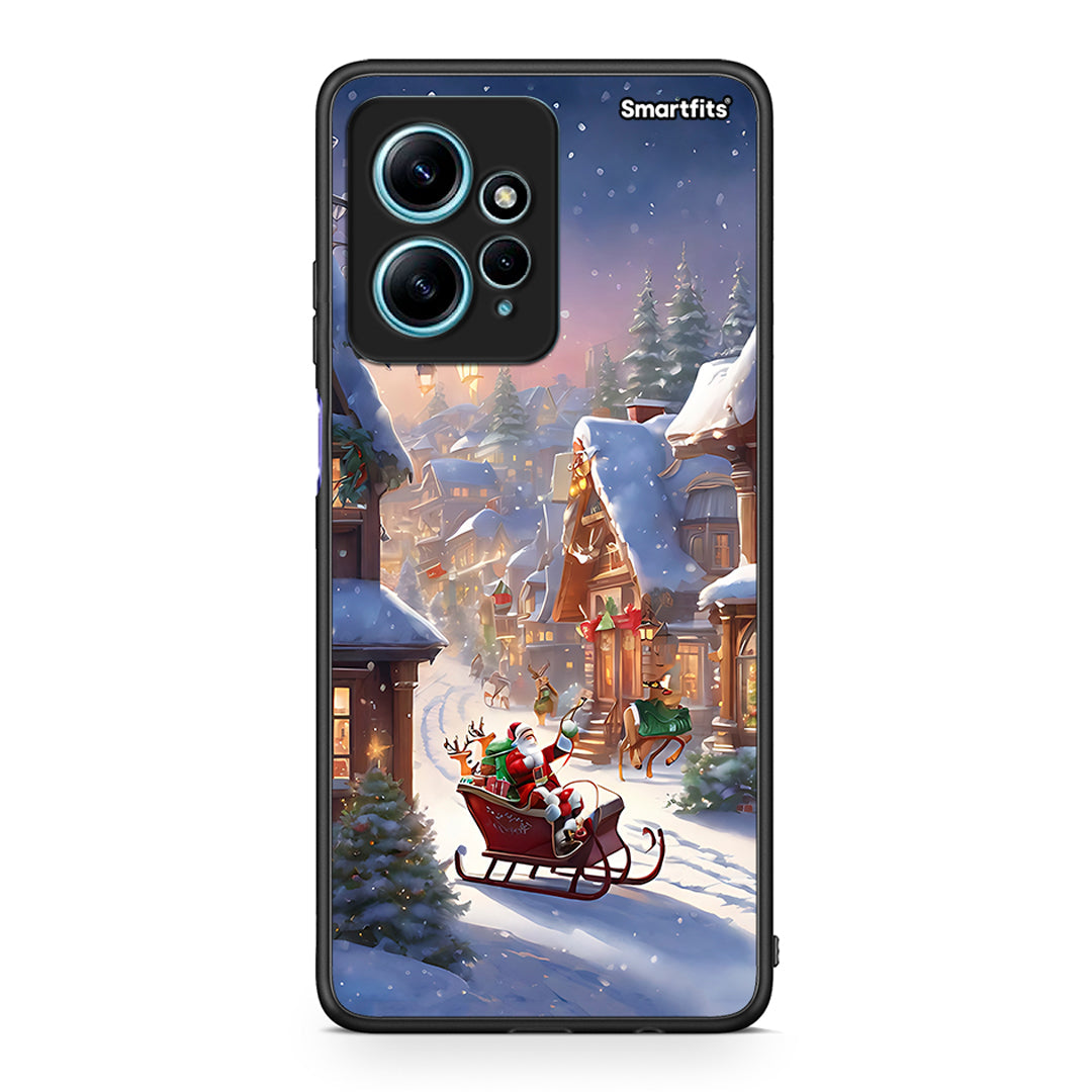 Θήκη Xiaomi Redmi Note 12 4G / Redmi K60 Pro Christmas Snow από τη Smartfits με σχέδιο στο πίσω μέρος και μαύρο περίβλημα | Xiaomi Redmi Note 12 4G / Redmi K60 Pro Christmas Snow Case with Colorful Back and Black Bezels