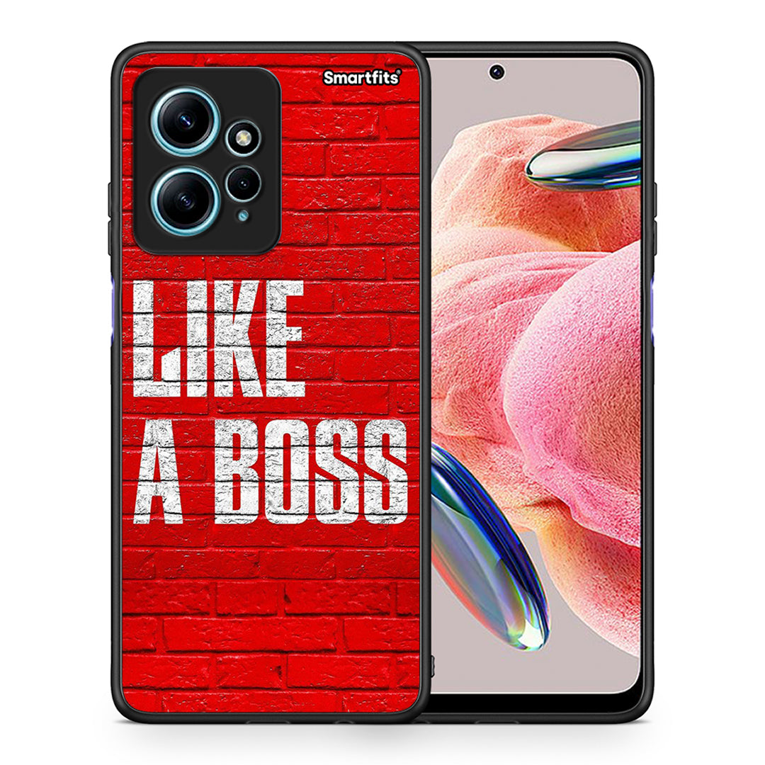 Θήκη Xiaomi Redmi Note 12 4G / Redmi K60 Pro Like A Boss από τη Smartfits με σχέδιο στο πίσω μέρος και μαύρο περίβλημα | Xiaomi Redmi Note 12 4G / Redmi K60 Pro Like A Boss Case with Colorful Back and Black Bezels