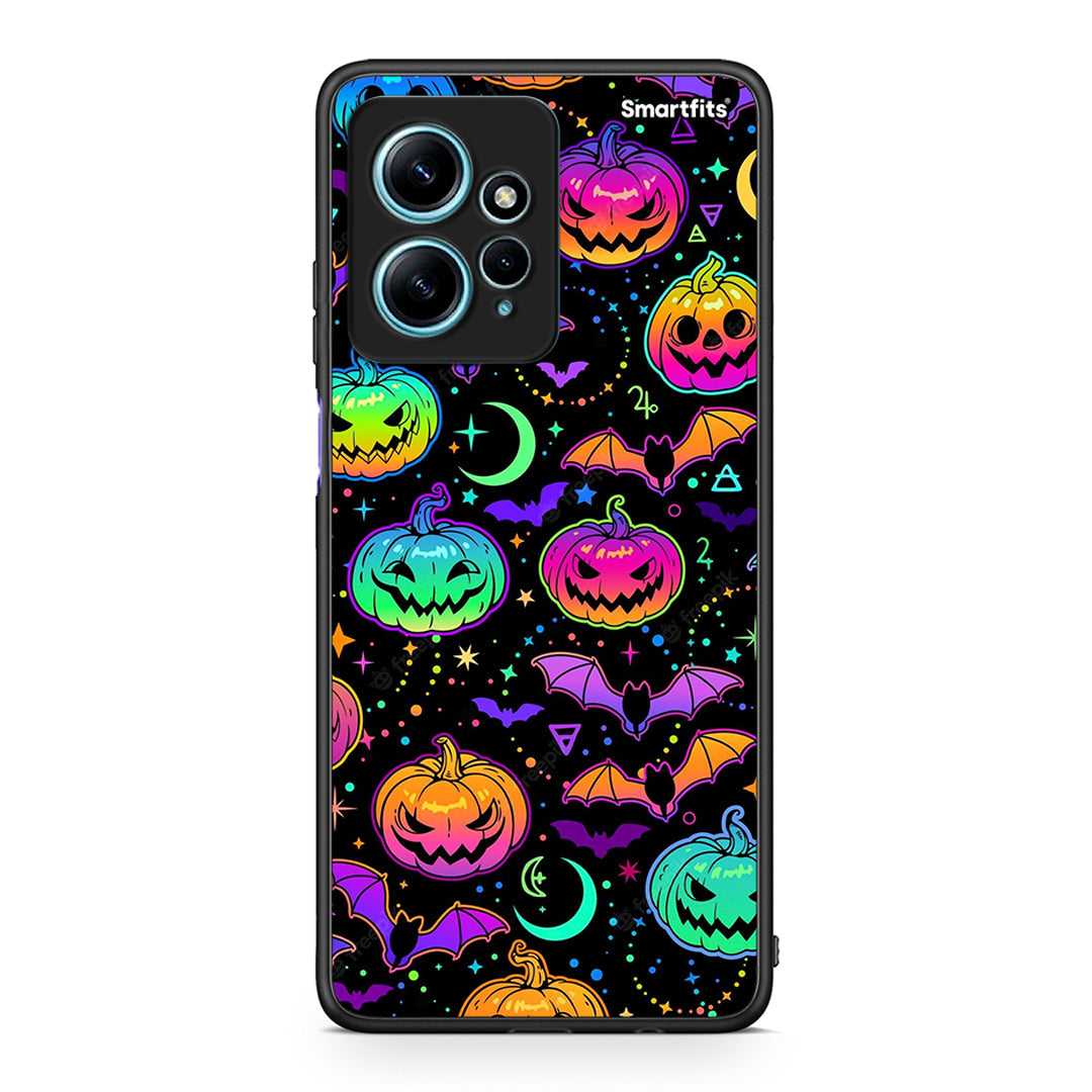 Θήκη Xiaomi Redmi Note 12 4G / Redmi K60 Pro Neon Halloween από τη Smartfits με σχέδιο στο πίσω μέρος και μαύρο περίβλημα | Xiaomi Redmi Note 12 4G / Redmi K60 Pro Neon Halloween Case with Colorful Back and Black Bezels