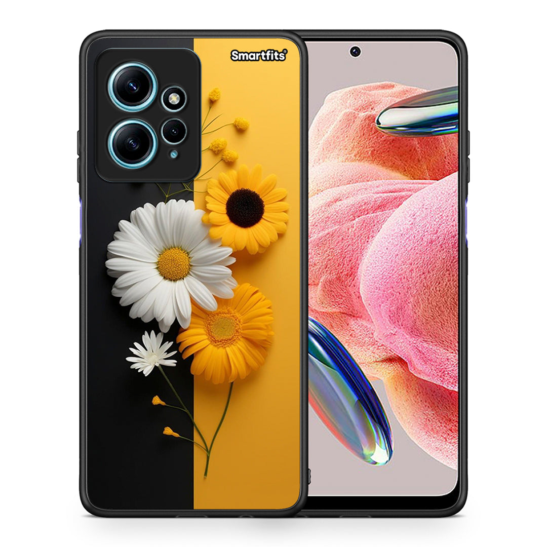 Θήκη Xiaomi Redmi Note 12 4G / Redmi K60 Pro Yellow Daisies από τη Smartfits με σχέδιο στο πίσω μέρος και μαύρο περίβλημα | Xiaomi Redmi Note 12 4G / Redmi K60 Pro Yellow Daisies Case with Colorful Back and Black Bezels