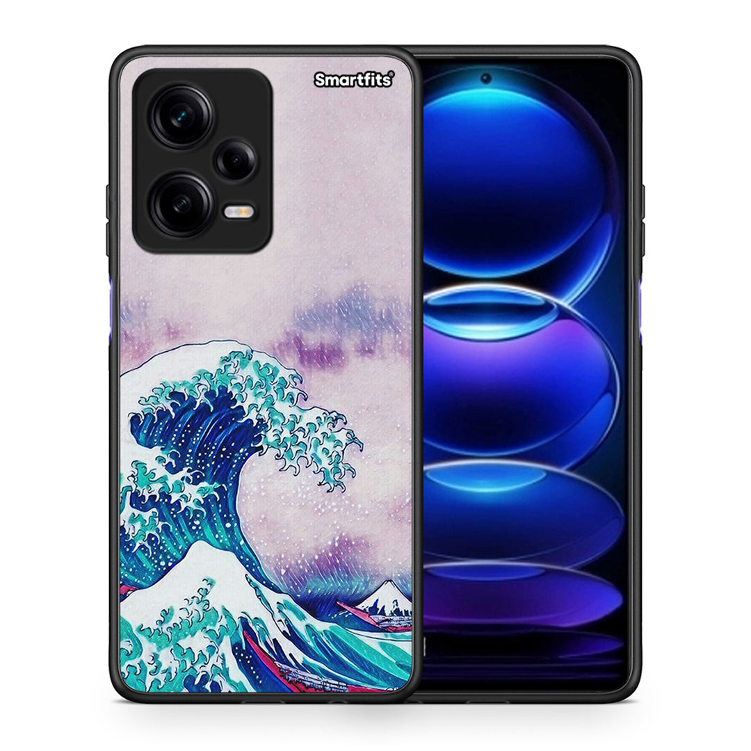 Θήκη Xiaomi Redmi Note 12 Pro 5G Blue Waves από τη Smartfits με σχέδιο στο πίσω μέρος και μαύρο περίβλημα | Xiaomi Redmi Note 12 Pro 5G Blue Waves Case with Colorful Back and Black Bezels