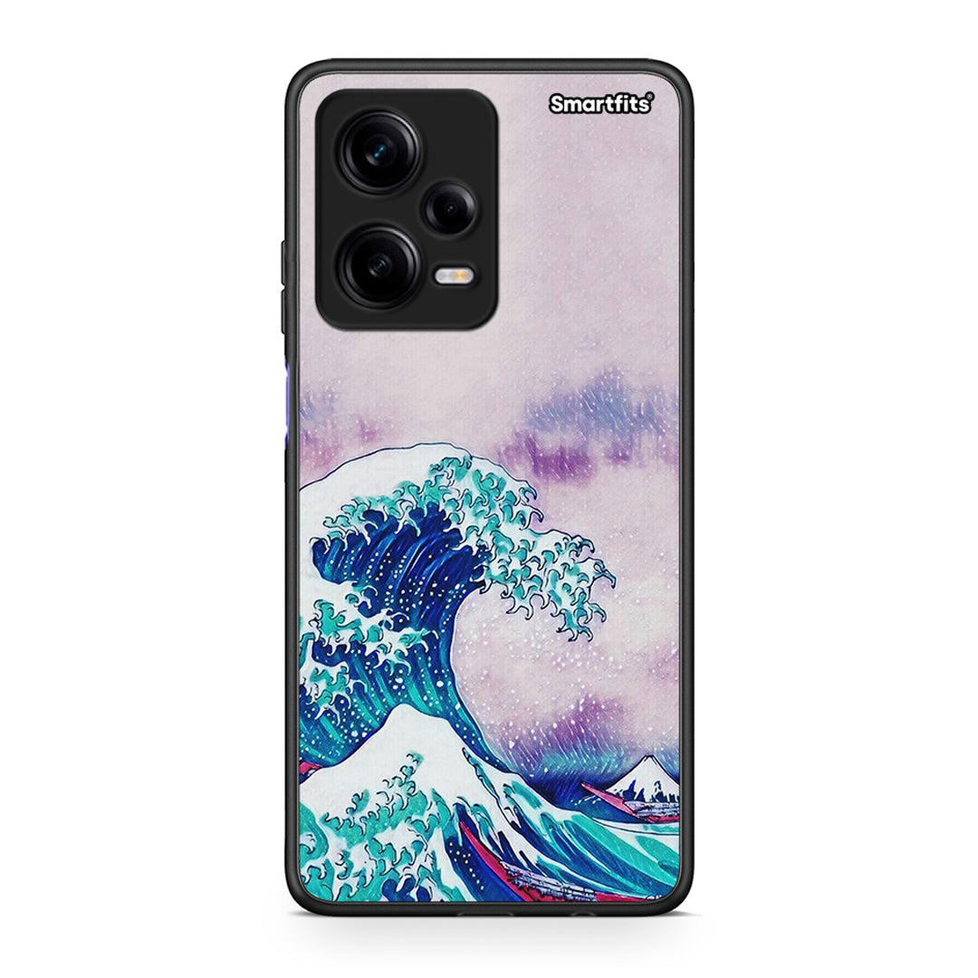 Θήκη Xiaomi Redmi Note 12 Pro 5G Blue Waves από τη Smartfits με σχέδιο στο πίσω μέρος και μαύρο περίβλημα | Xiaomi Redmi Note 12 Pro 5G Blue Waves Case with Colorful Back and Black Bezels