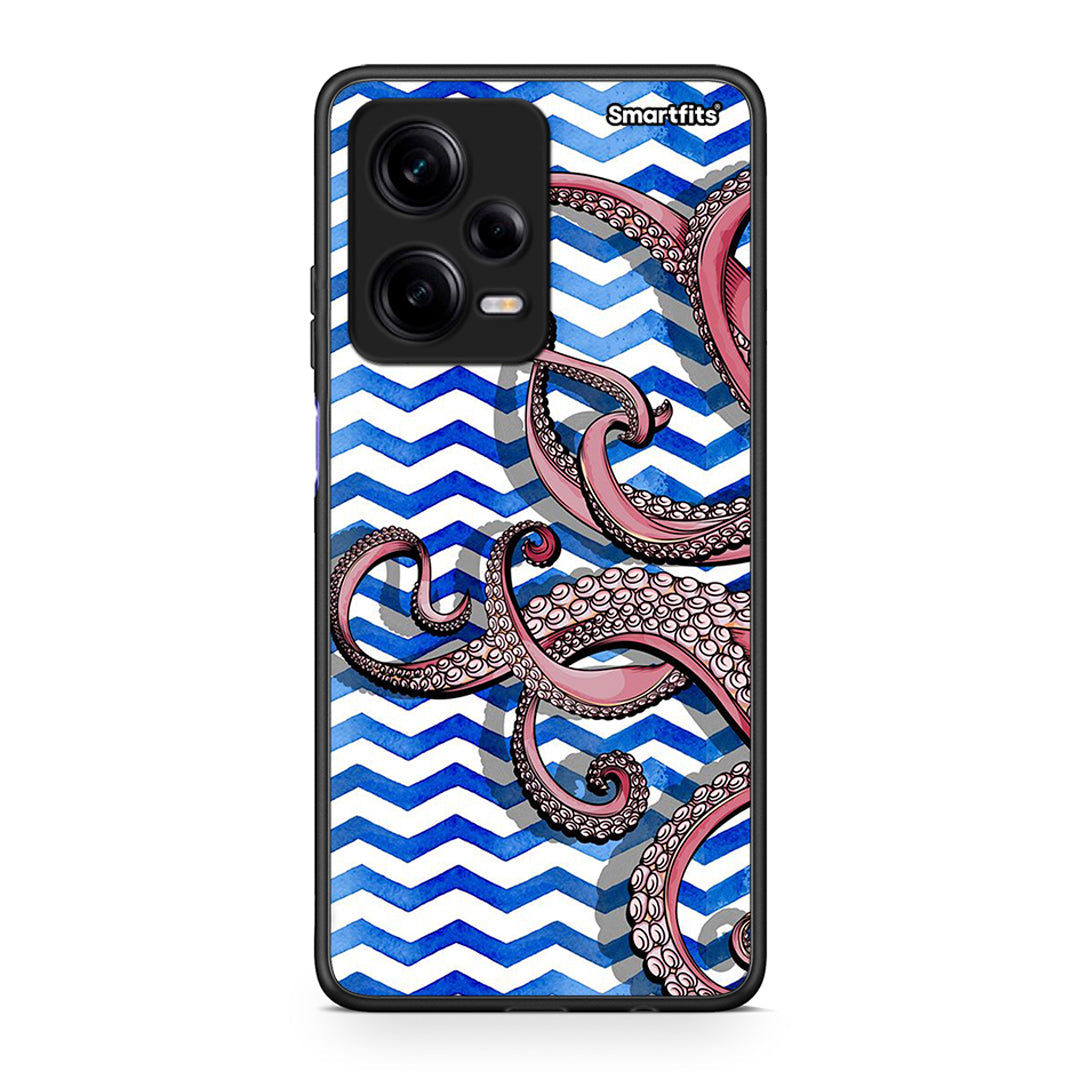 Θήκη Xiaomi Redmi Note 12 Pro 5G Chevron Devilfish από τη Smartfits με σχέδιο στο πίσω μέρος και μαύρο περίβλημα | Xiaomi Redmi Note 12 Pro 5G Chevron Devilfish Case with Colorful Back and Black Bezels