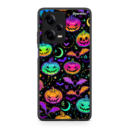 Θήκη Xiaomi Redmi Note 12 Pro 5G Neon Halloween από τη Smartfits με σχέδιο στο πίσω μέρος και μαύρο περίβλημα | Xiaomi Redmi Note 12 Pro 5G Neon Halloween Case with Colorful Back and Black Bezels