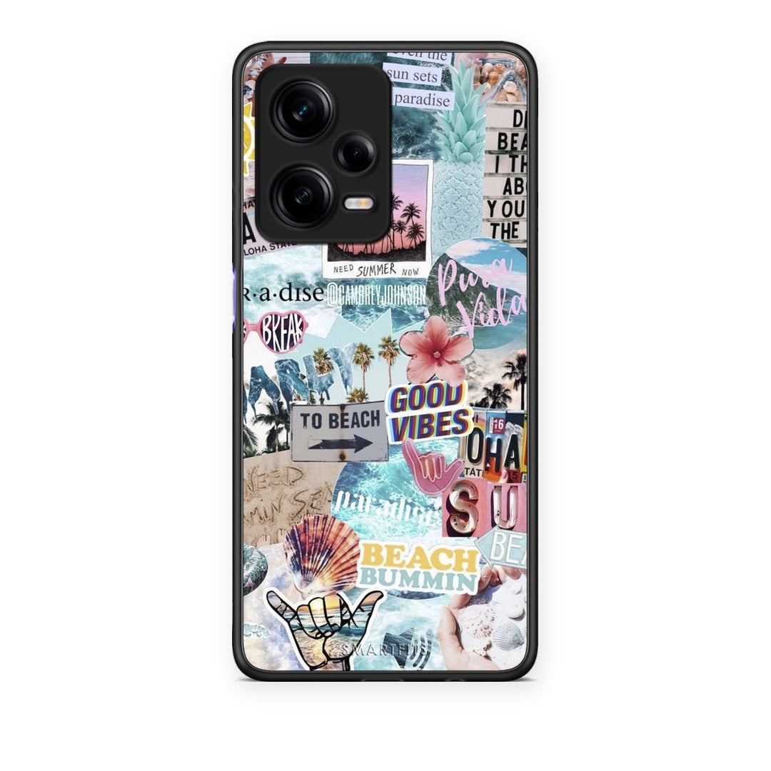 Θήκη Xiaomi Redmi Note 12 Pro 5G Summer Vibes από τη Smartfits με σχέδιο στο πίσω μέρος και μαύρο περίβλημα | Xiaomi Redmi Note 12 Pro 5G Summer Vibes case with colorful back and black bezels