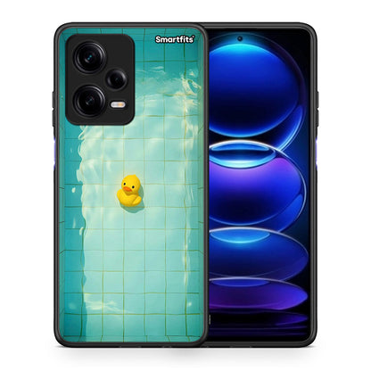 Θήκη Xiaomi Redmi Note 12 Pro 5G Yellow Duck από τη Smartfits με σχέδιο στο πίσω μέρος και μαύρο περίβλημα | Xiaomi Redmi Note 12 Pro 5G Yellow Duck Case with Colorful Back and Black Bezels