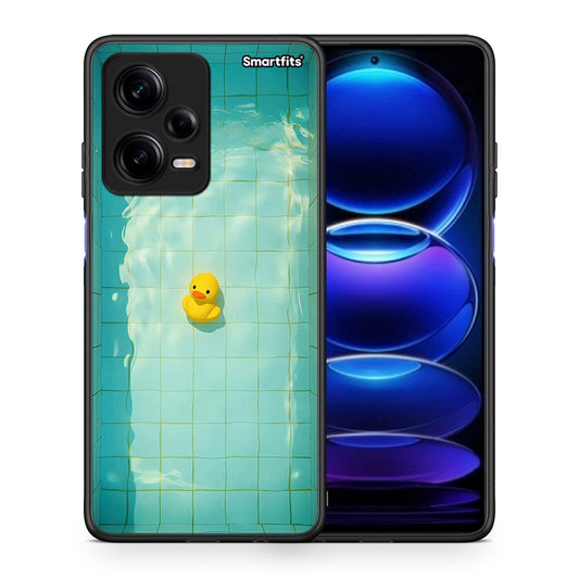 Θήκη Xiaomi Redmi Note 12 Pro 5G Yellow Duck από τη Smartfits με σχέδιο στο πίσω μέρος και μαύρο περίβλημα | Xiaomi Redmi Note 12 Pro 5G Yellow Duck Case with Colorful Back and Black Bezels