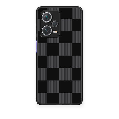 Θήκη Xiaomi Redmi Note 12 Pro+ / 12 Pro Discovery Black and Charcoal Striped Checks από τη Smartfits με σχέδιο στο πίσω μέρος και μαύρο περίβλημα | Xiaomi Redmi Note 12 Pro+ / 12 Pro Discovery Black and Charcoal Striped Checks case with colorful back and black bezels