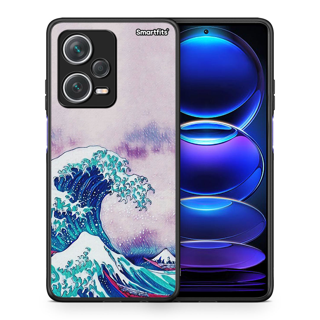 Θήκη Xiaomi Redmi Note 12 Pro+ / 12 Pro Discovery Blue Waves από τη Smartfits με σχέδιο στο πίσω μέρος και μαύρο περίβλημα | Xiaomi Redmi Note 12 Pro+ / 12 Pro Discovery Blue Waves case with colorful back and black bezels