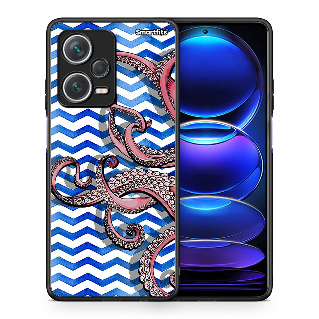 Θήκη Xiaomi Redmi Note 12 Pro+ / 12 Pro Discovery Chevron Devilfish από τη Smartfits με σχέδιο στο πίσω μέρος και μαύρο περίβλημα | Xiaomi Redmi Note 12 Pro+ / 12 Pro Discovery Chevron Devilfish case with colorful back and black bezels