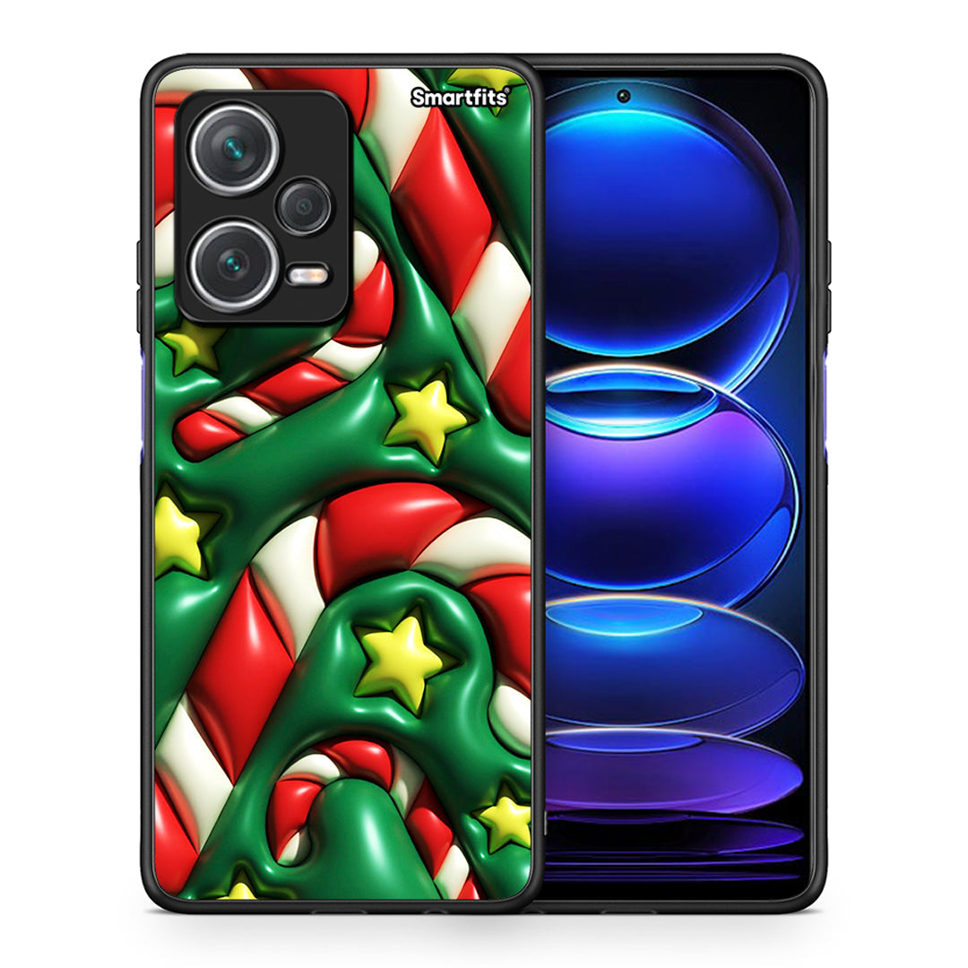 Θήκη Xiaomi Redmi Note 12 Pro+ / 12 Pro Discovery Christmas Bubbles από τη Smartfits με σχέδιο στο πίσω μέρος και μαύρο περίβλημα | Xiaomi Redmi Note 12 Pro+ / 12 Pro Discovery Christmas Bubbles case with colorful back and black bezels