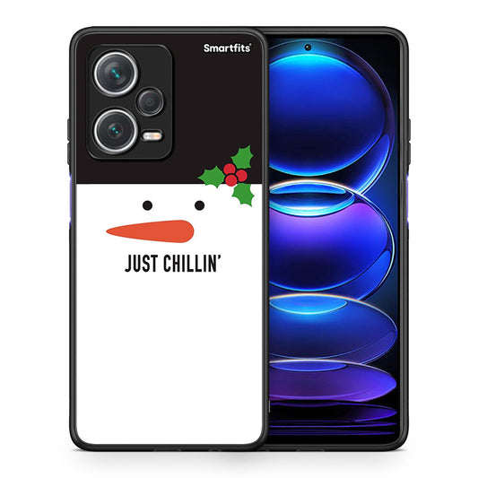 Θήκη Xiaomi Redmi Note 12 Pro+ / 12 Pro Discovery Christmas Chillin από τη Smartfits με σχέδιο στο πίσω μέρος και μαύρο περίβλημα | Xiaomi Redmi Note 12 Pro+ / 12 Pro Discovery Christmas Chillin case with colorful back and black bezels