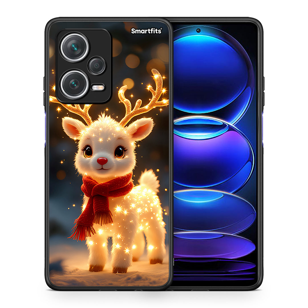 Θήκη Xiaomi Redmi Note 12 Pro+ / 12 Pro Discovery Christmas Cutie από τη Smartfits με σχέδιο στο πίσω μέρος και μαύρο περίβλημα | Xiaomi Redmi Note 12 Pro+ / 12 Pro Discovery Christmas Cutie case with colorful back and black bezels